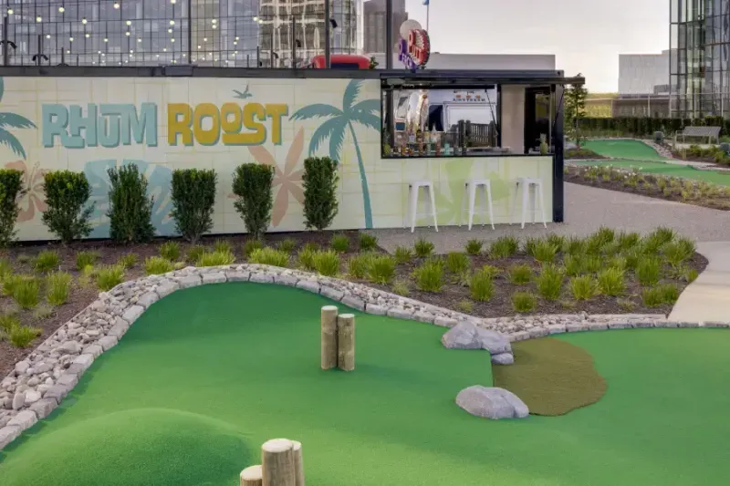 Perch Putt mini golf course beside Rhum Roost